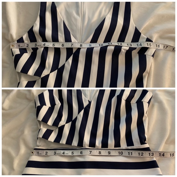 Zara Trafaluc navy white striped romper dress - Picture 6 of 8